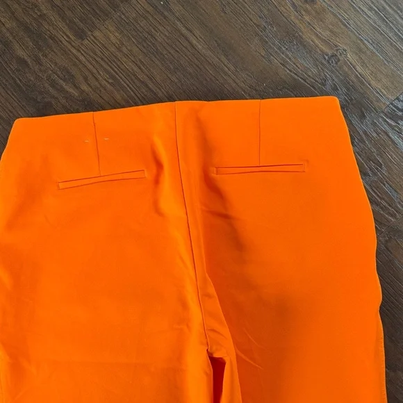 Rachel Zoe Vibrant Orange Straight-Leg Trousers - Picture 3 of 5